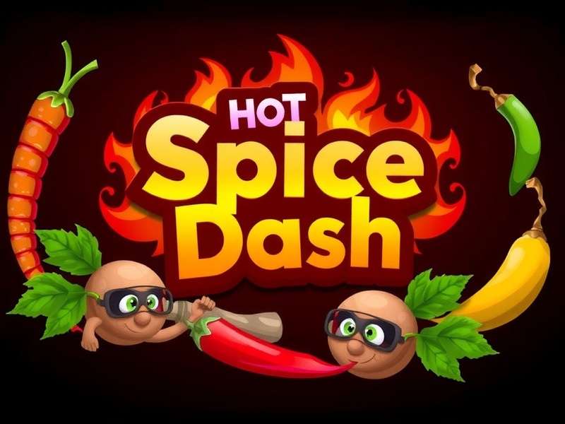 Hot Spice Dash game banner showing Indian spices and characters