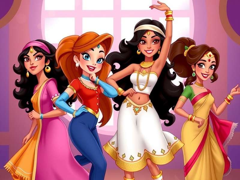 Hot Spice Dash characters in traditional Indian attire