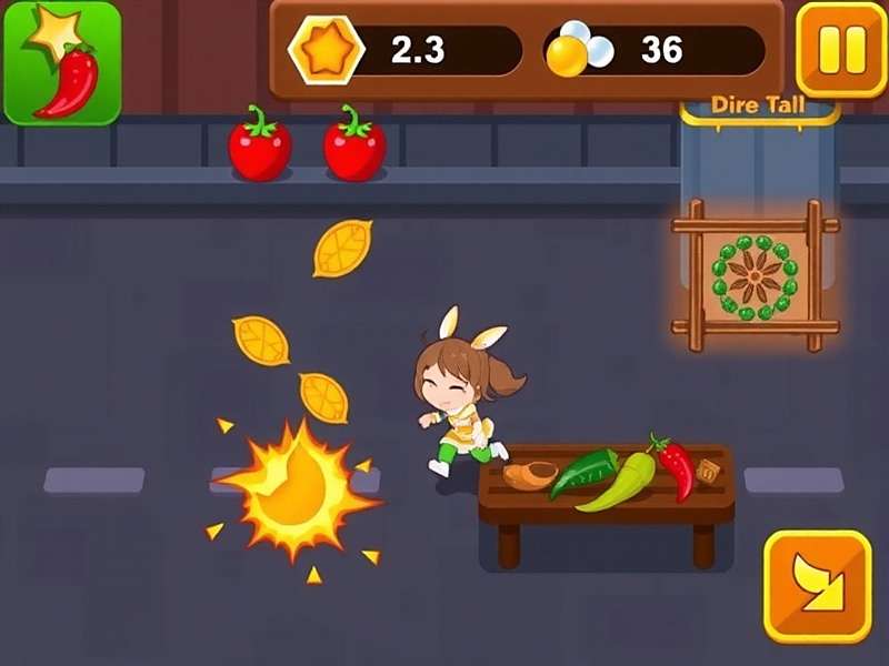 Hot Spice Dash gameplay showing character collecting spices