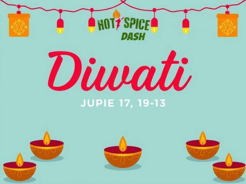 Hot Spice Dash Diwali event with diyas and lights